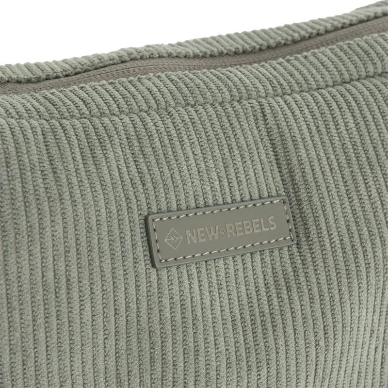 New Rebel Schoudertas Ribstof Sage Green