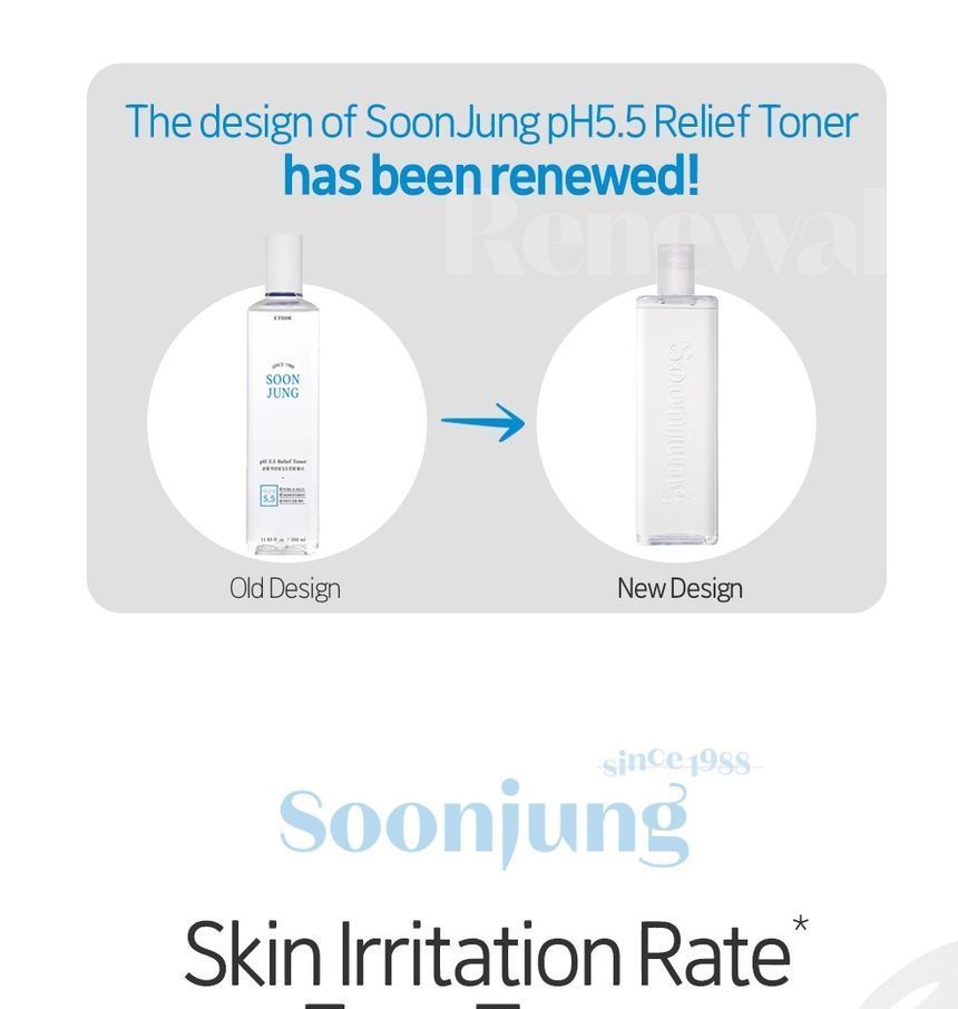 ETUDE - Soon Jung pH 5.5 Relief Toner Jumbo