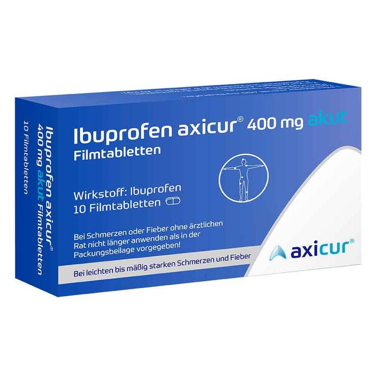 Ibuprofen axicur® 400 mg akut Filmtabletten, 10 St