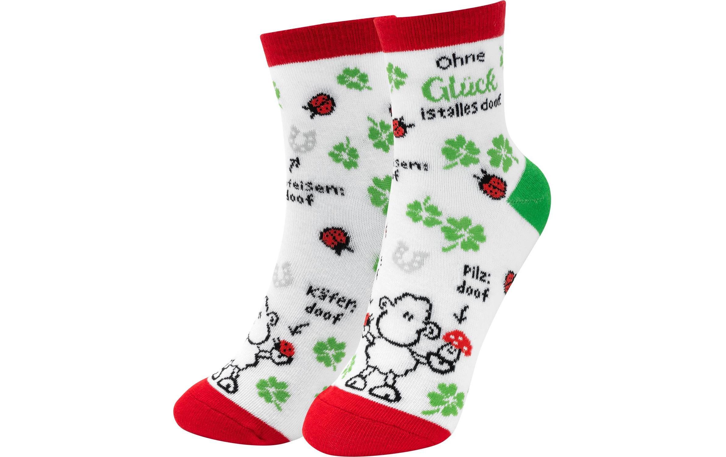 Socken Ohne Glück Grösse 36 - 40, waschbar (40 Grad)Humorvolle Zaubersocken, ideal als Geschenk