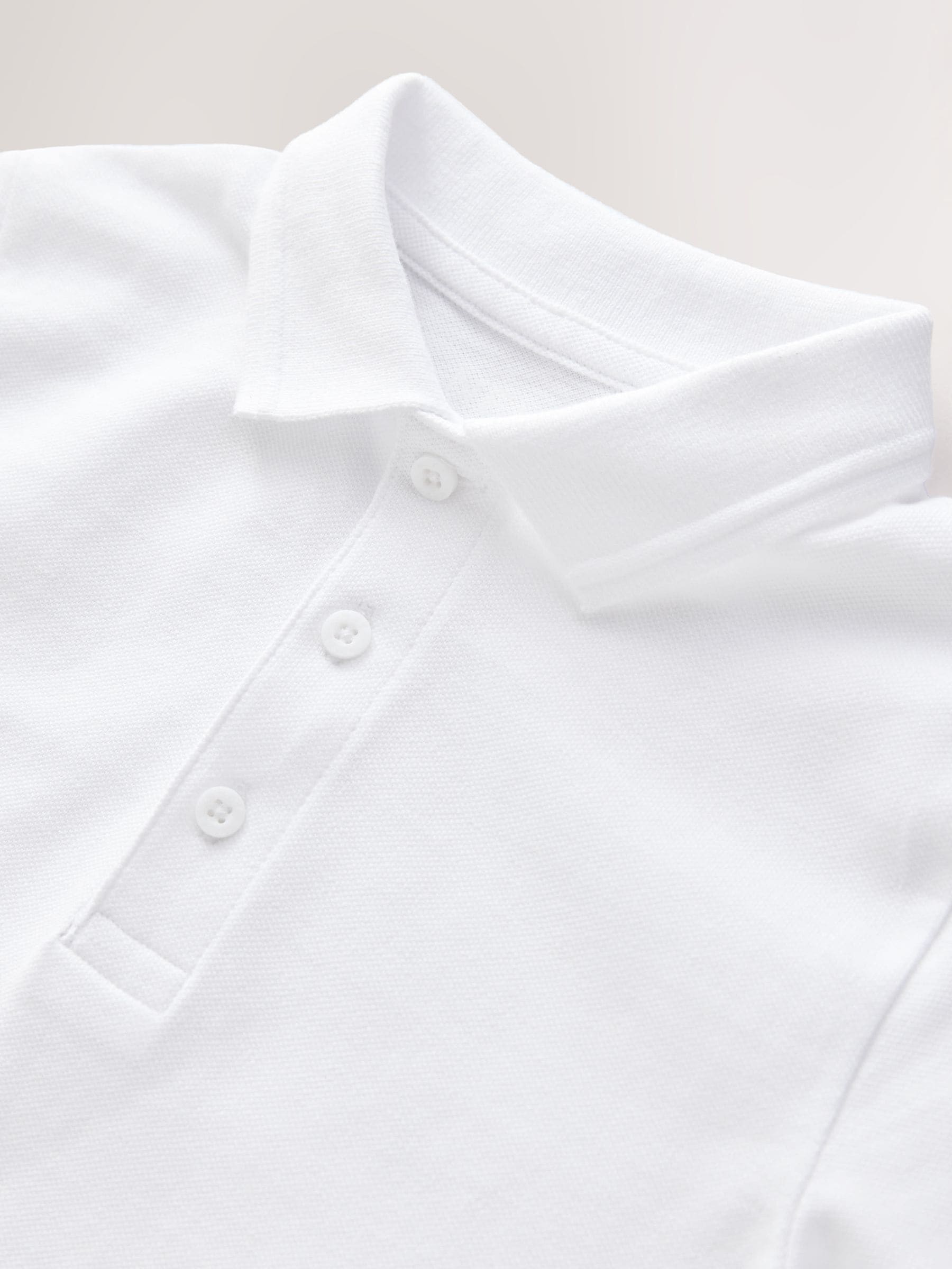 Wit - Set van 2 poloshirts met lange mouwen (3-16jaar)