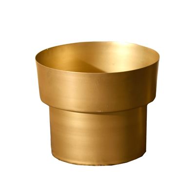 Cache-pot en métal doré
