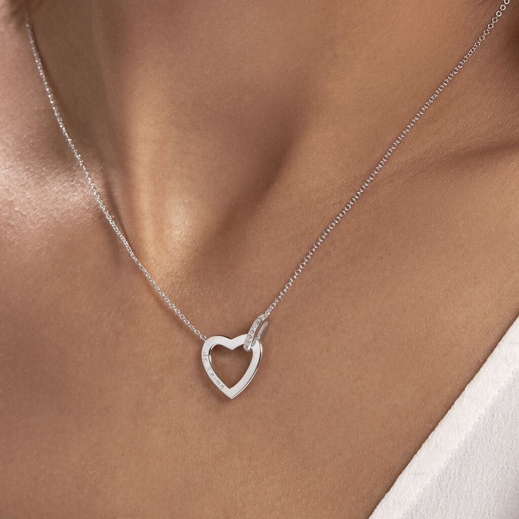 Collier Elanda Argent Blanc Oxyde De Zirconium