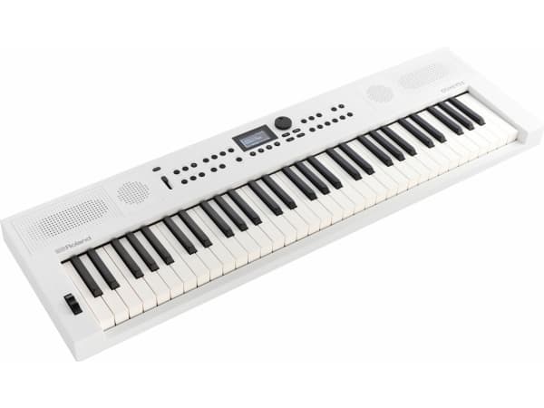 Roland GO:KEYS 5 White, 61 taster, Knapper, Rotasjon, lysbildeviser, USB/Bluetooth, 950 mm, 286 mm, 87 mm