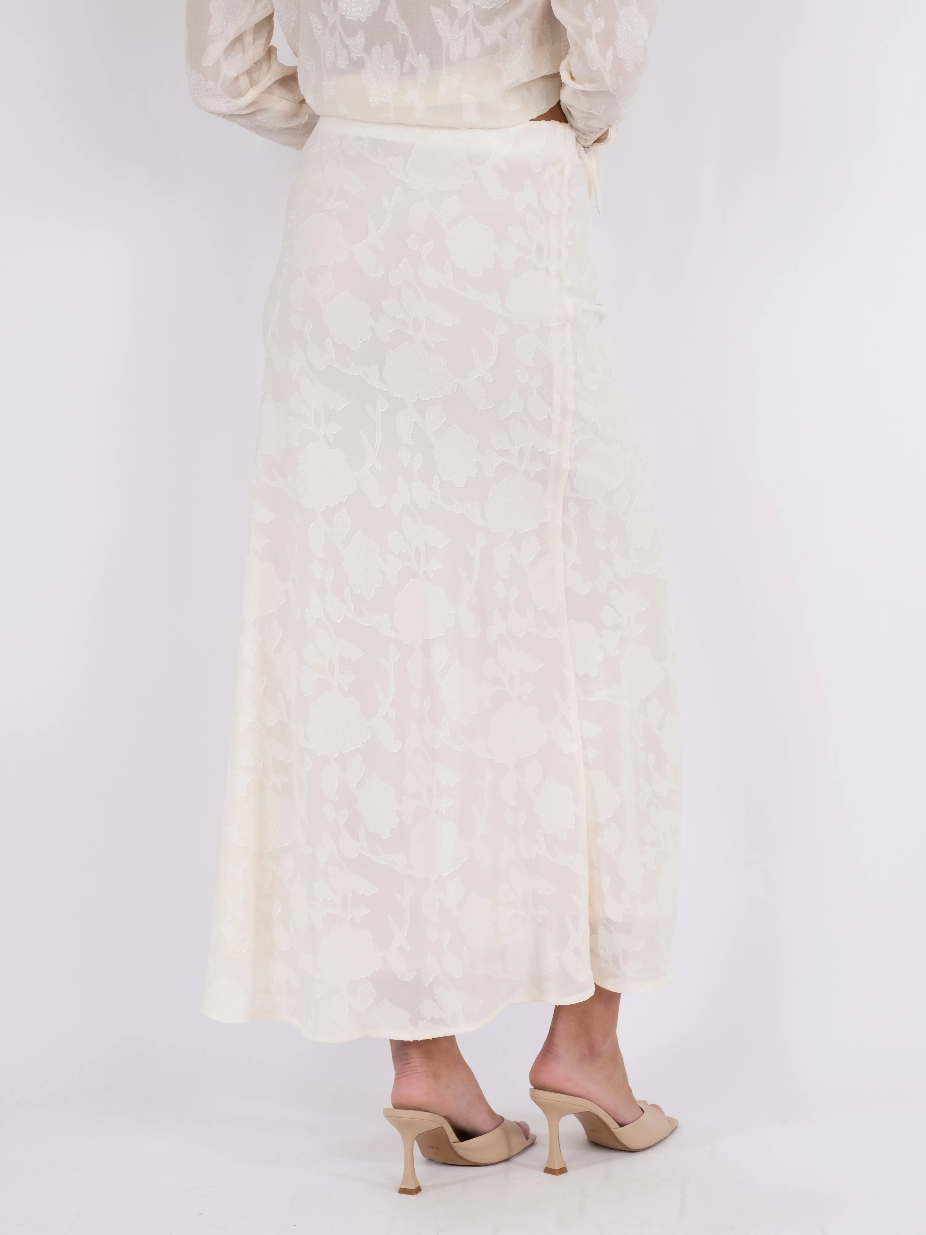 Neo Noir  Vinza Burnout nederdel - Ivory