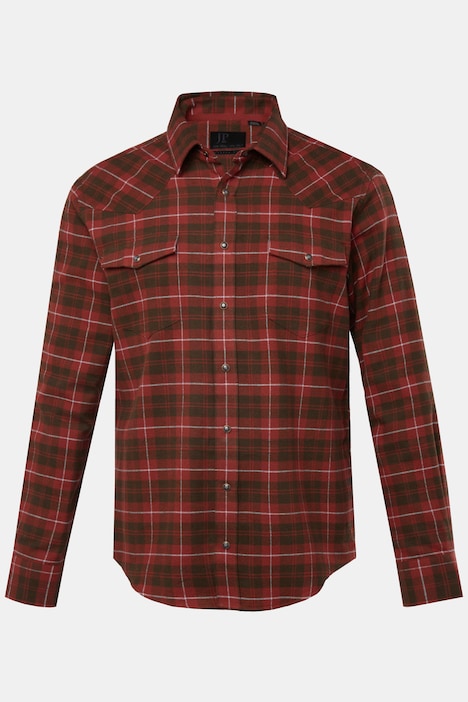 JP 1880 Karo-Flanellhemd, Kentkragen, Modern Fit, bis 8 XL