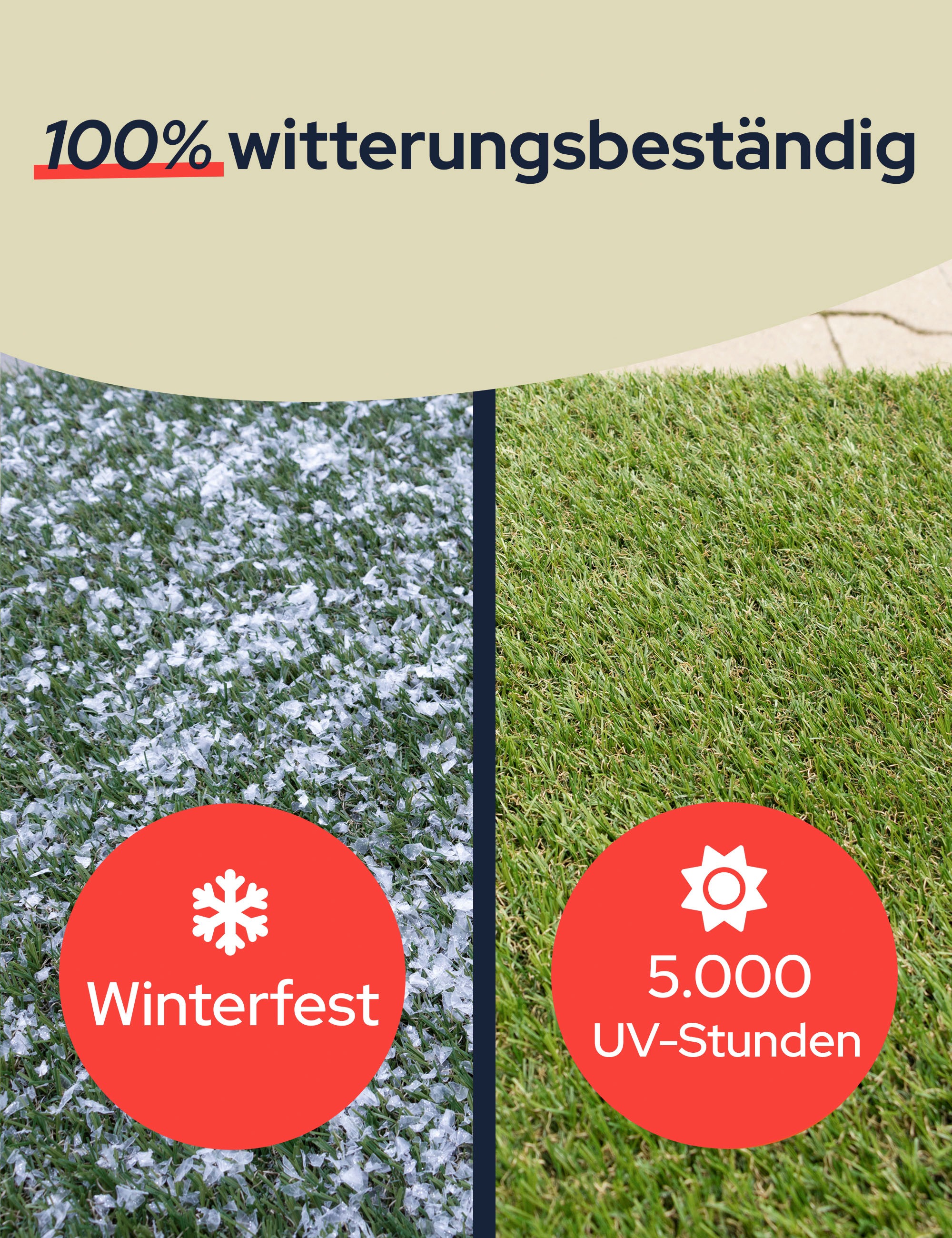 Primaflor-Ideen in Textil Kunstrasen »COLORADO« rechteckig 30 mm Höhe natürliche Optik, mit Drainagefunktion, ideal für Balkon & Terrasse