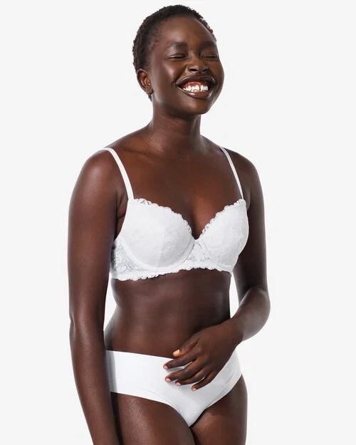 slip brésilien femme micro avec dentelle blanc