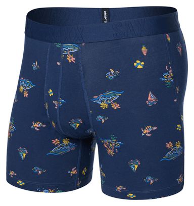 Boxer Saxx DropTemp Cooling Cotton Fly Island Life Midnight Bleu Marine Homme