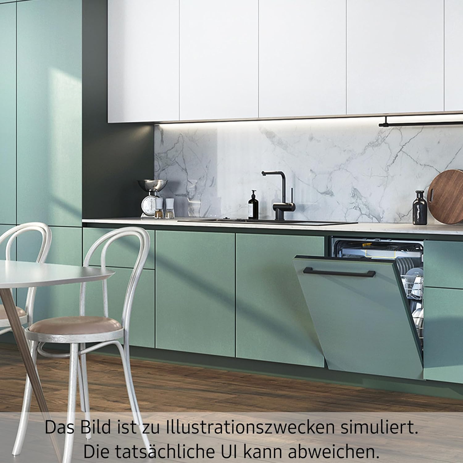 Samsung Unterbau-Geschirrspüler, 60 cm, EEK: A, 14 Maßgedecke, 7,9 l Wasserverbrauch, WaterJet Clean, SmartThings AI Energy Mode, 43 dB(A), Schwarz, DW60CG880UB1EG