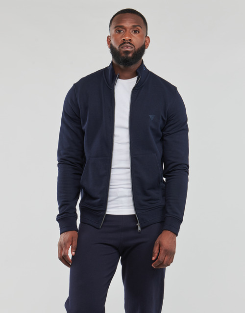Guess - AL HIGH NECK FULLZIP SWEATSHIRT - Marine