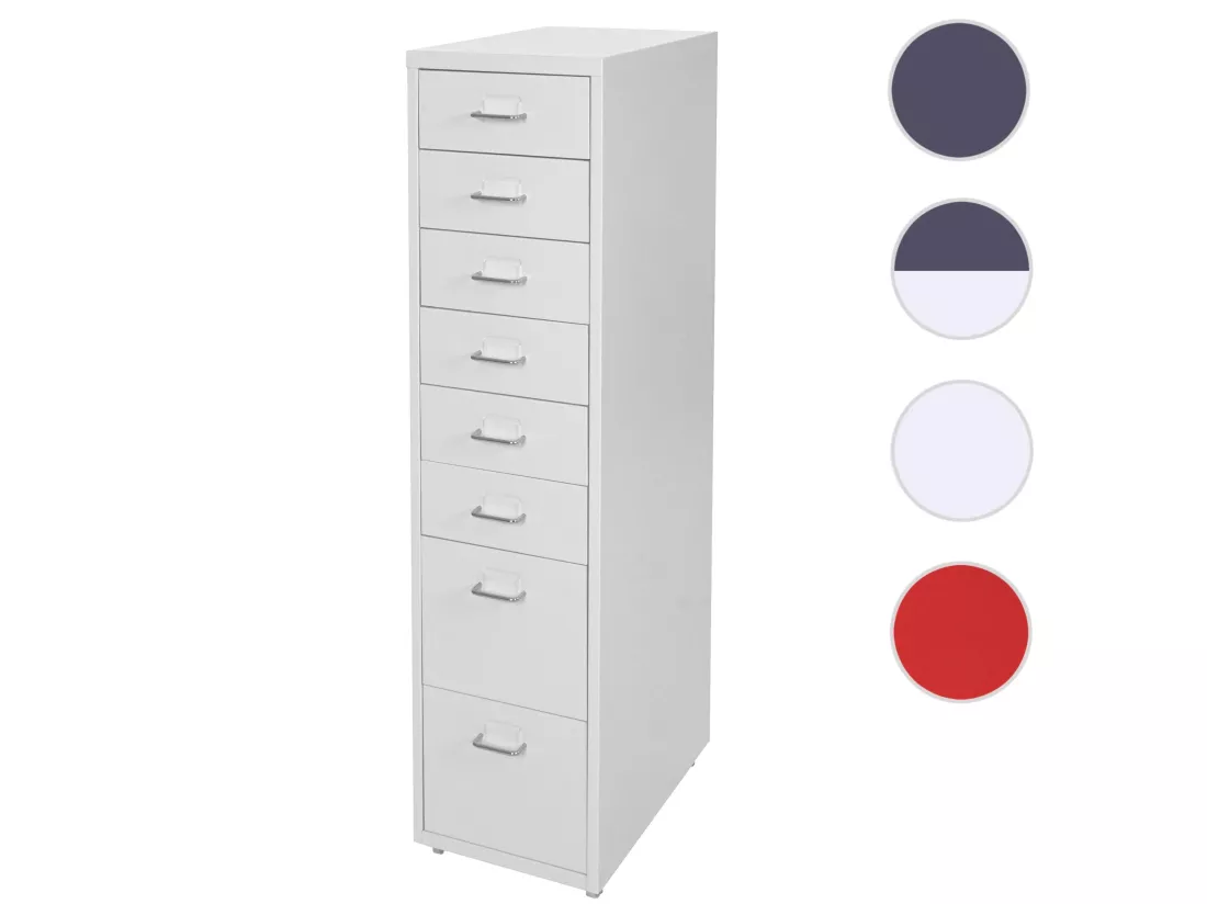 Caisson roulant Preston T851, blanc