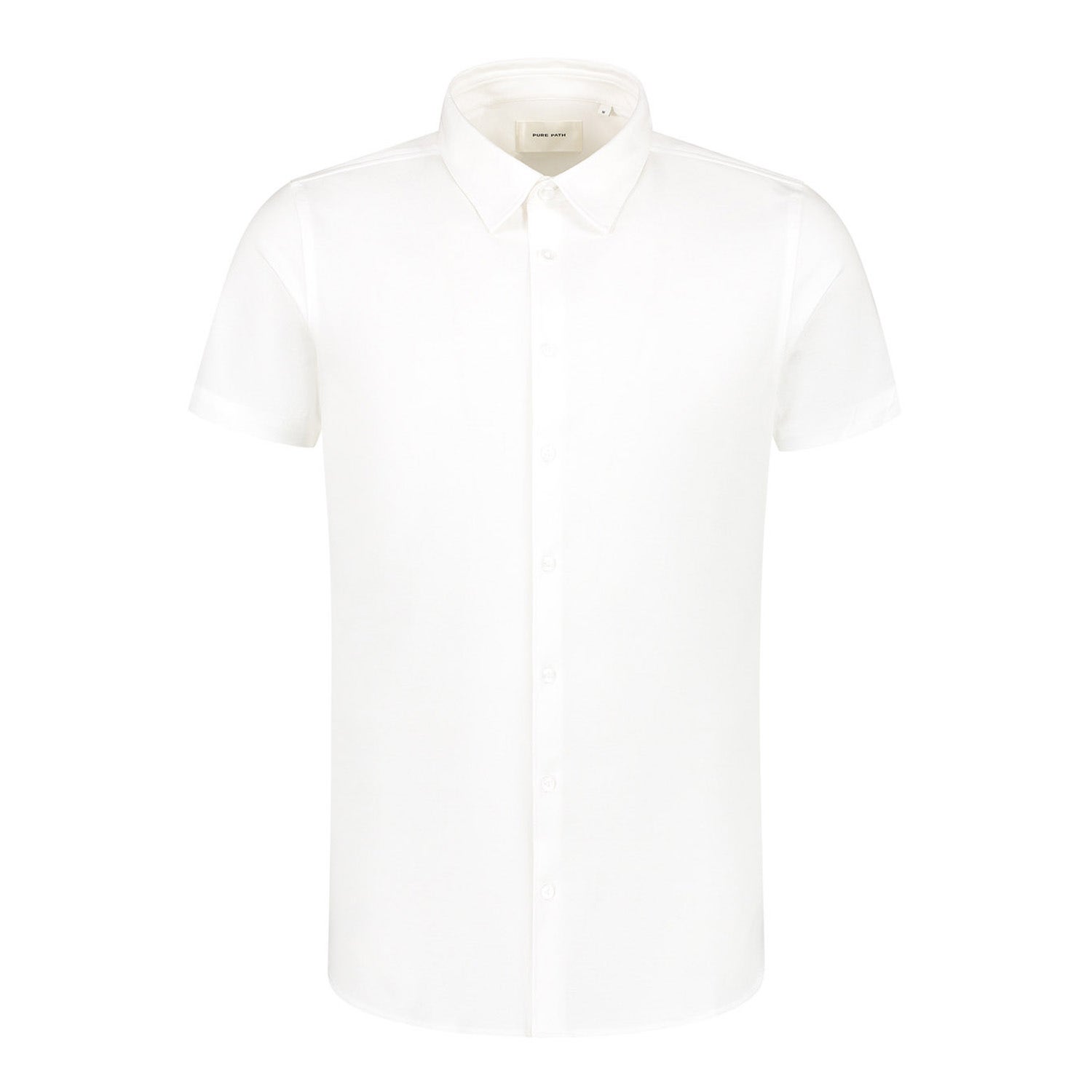 PURE PATH  Pique Button Up Shirt