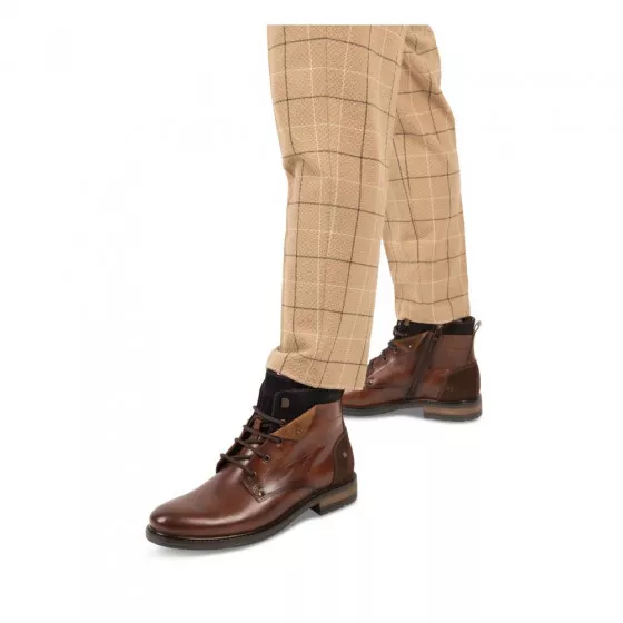 Bottines COGNAC DENIM SIDE CUIR