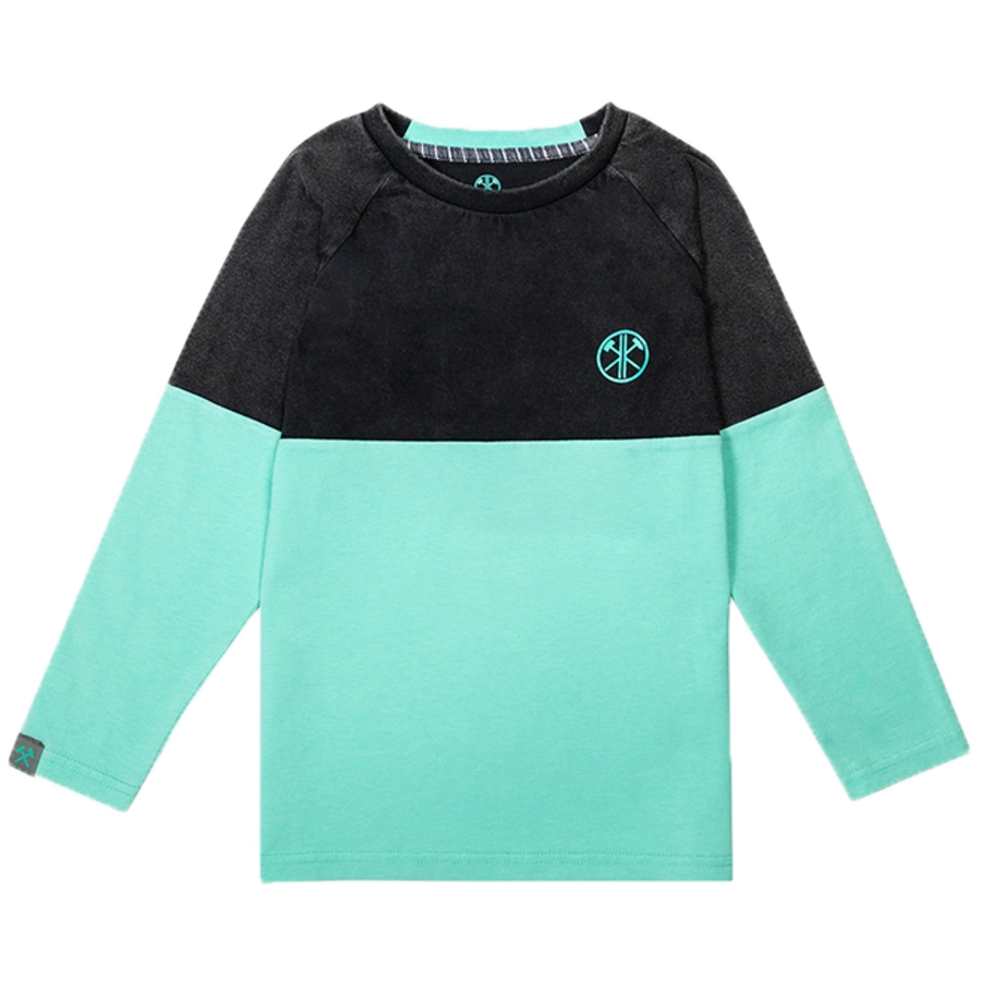 Kohlenknirpse Longsleeve Bergmännchen Mint  Kohle