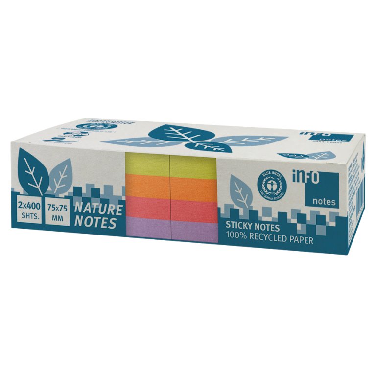 Haftnotizen info Nature Farbmix Recycling