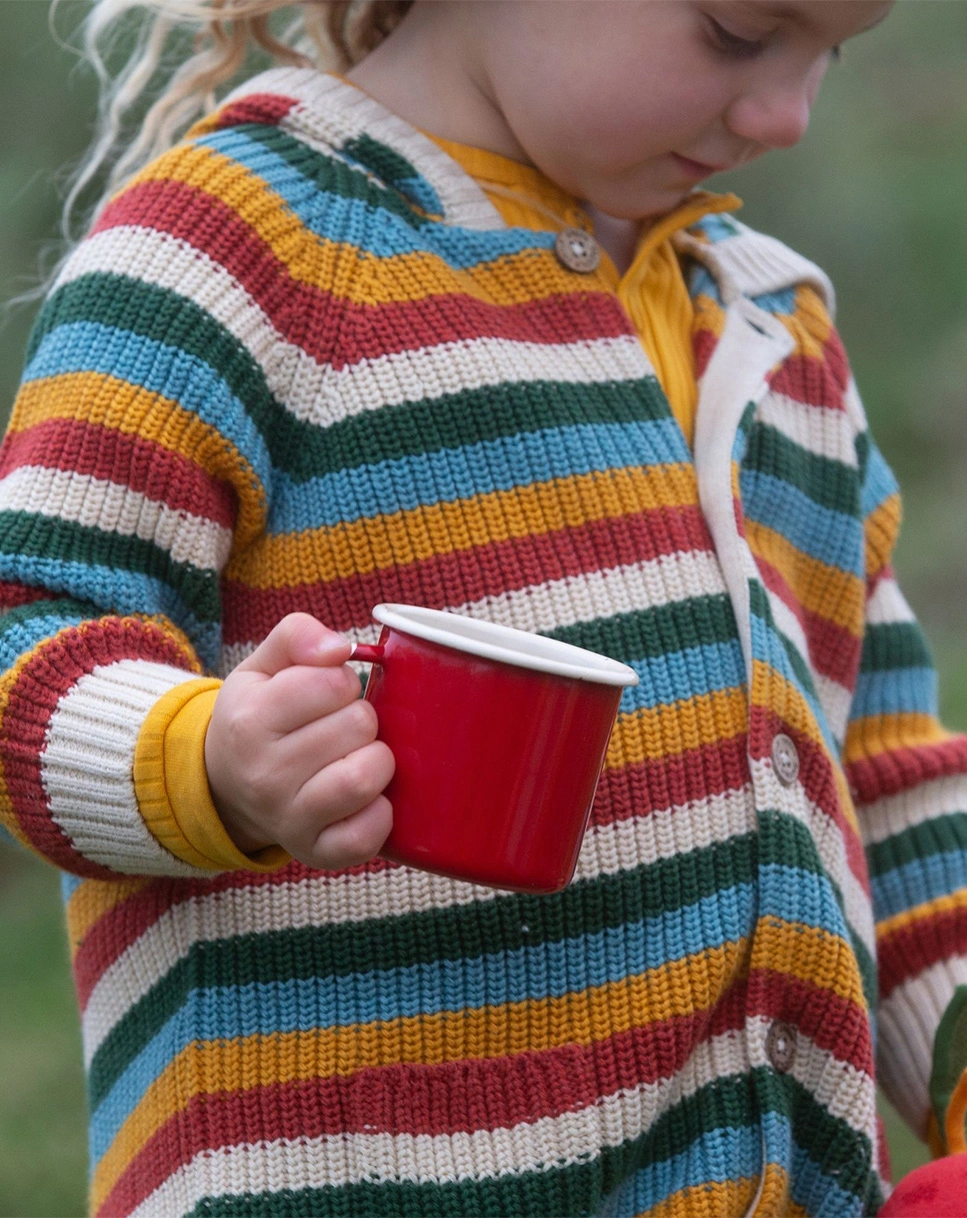Strickjacke RAINBOW mit Kapuze in bunt
