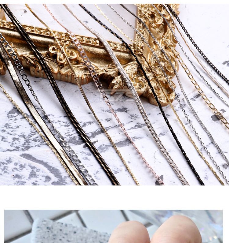 Monoe - Ketting-Accent Nail Art Decoratie