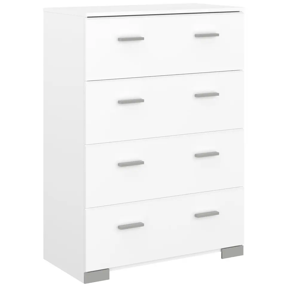 Ladekast Timo 4 lades - wit - 106,3x76,5x39,8 cm