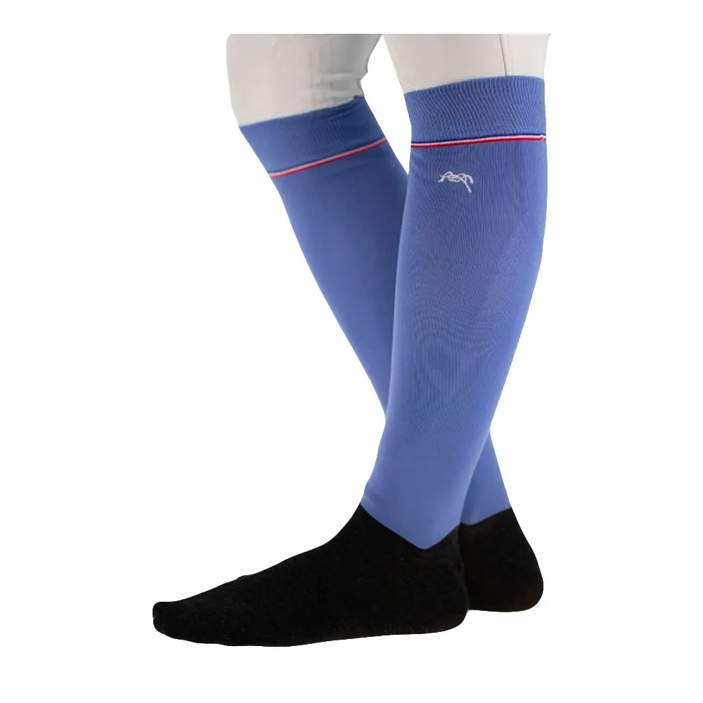Pénélope LUXE - Chaussettes Femme bleu vintage