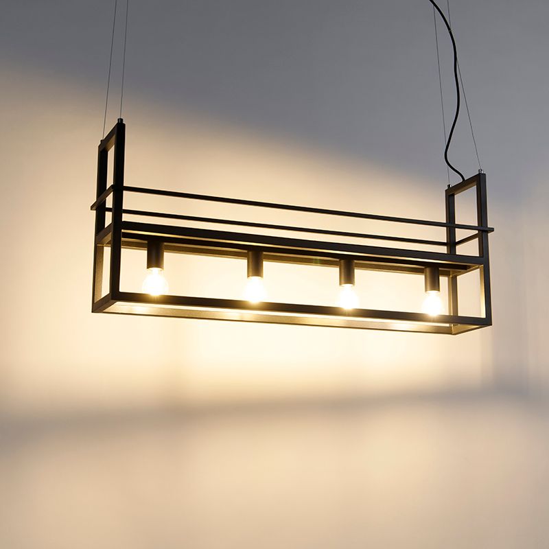 Smart hanglamp zwart incl. WiFi A60 - Cage Rack
