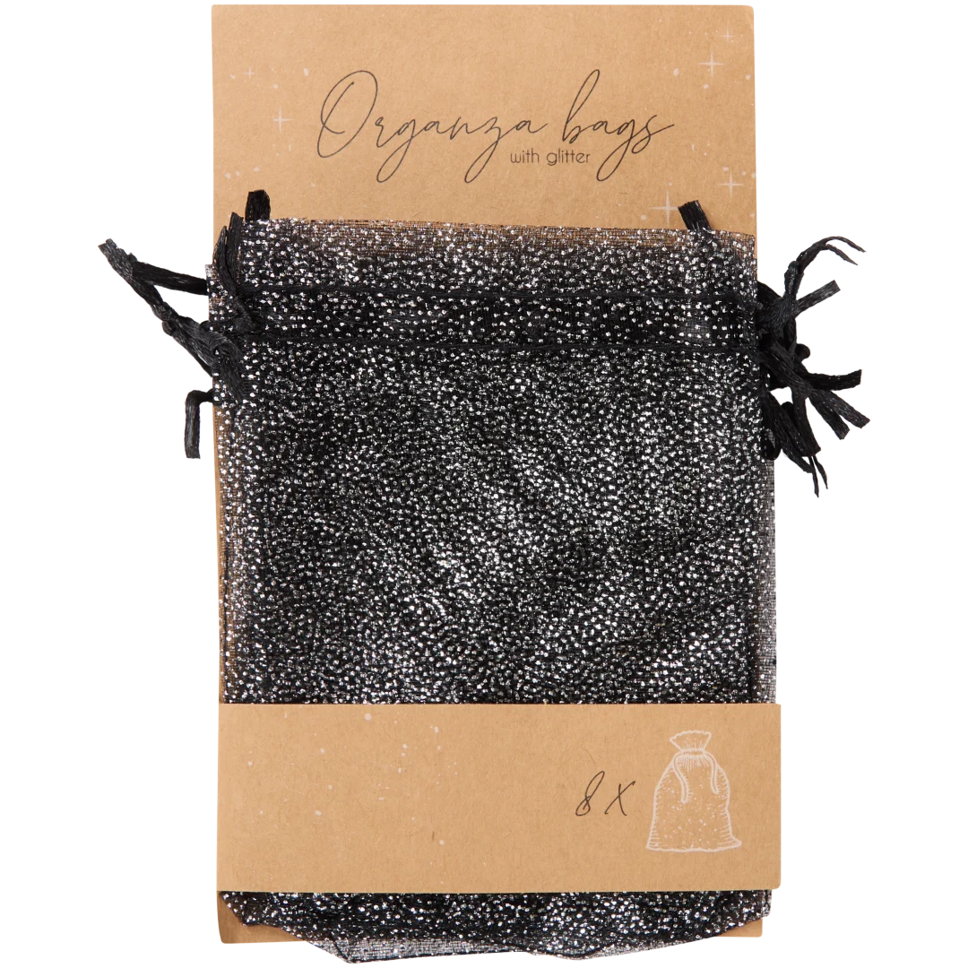 Organza cadeauzakjes 8 stuks | diverse kleuren