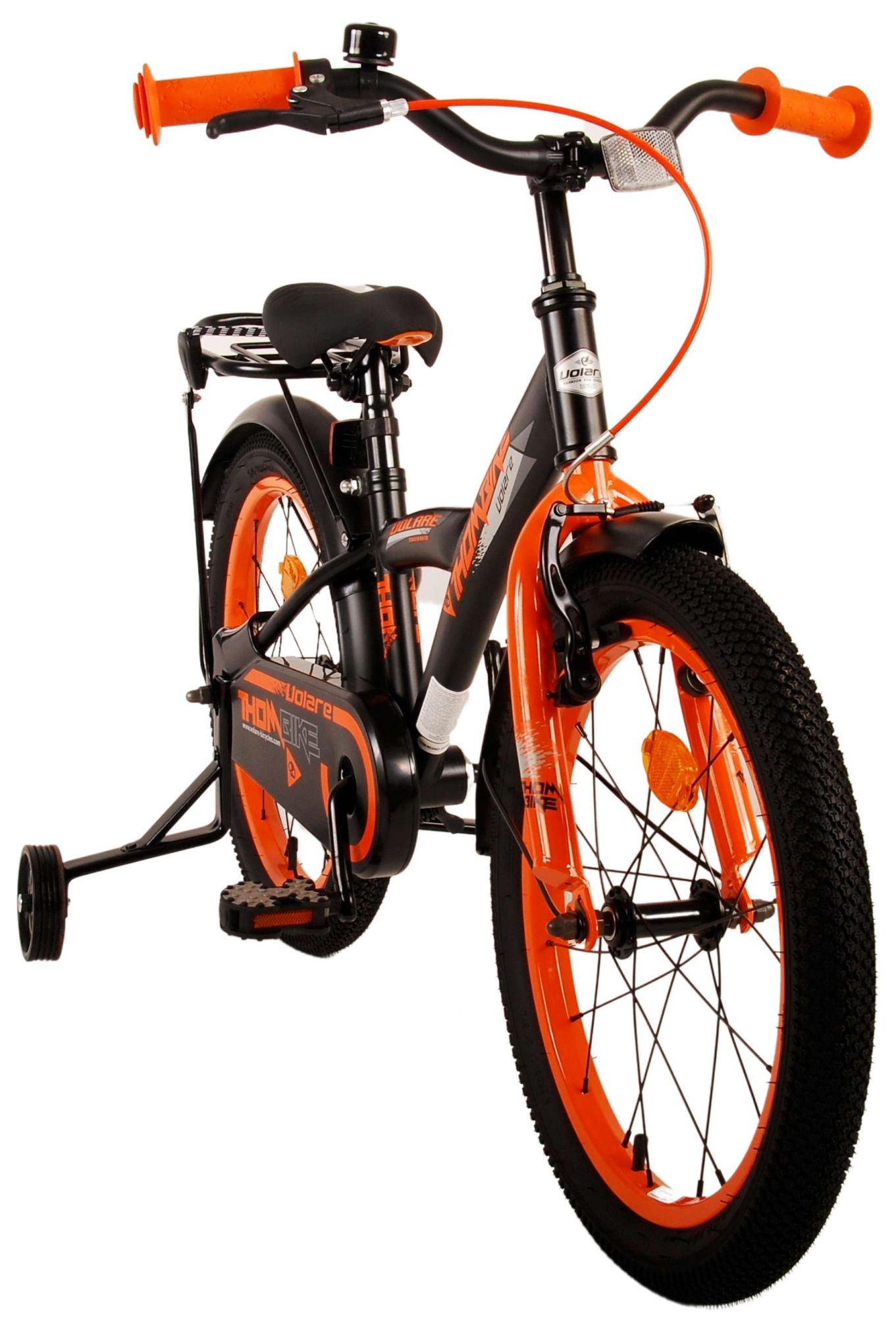 TPFSports Thombike Kinderfahrrad - Jungen - 18 Zoll - Rücktritt + Handbremse - Schwarz Grün