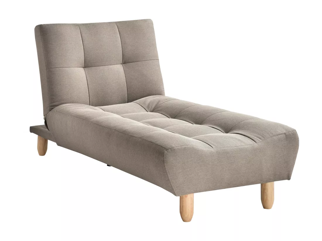 Canapé modulable convertible en tissu taupe ESTEBAN