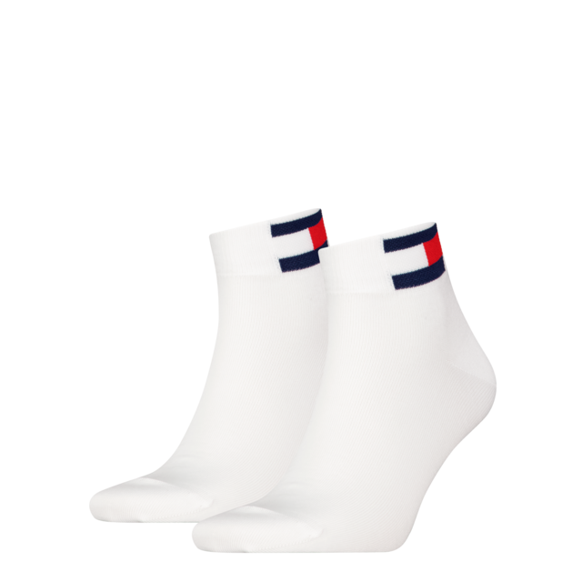 Tommy Hilfiger Kurzsocken »TH UNI TJ QUARTER 2P FLAG« 2 Paar,  Verstärkte Ferse und Spitze für zusätzliche Strapazierfähigkeit