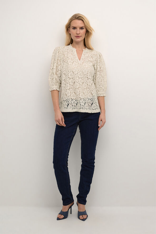 Cream CRKaspis Lace Blouse Ancient scroll