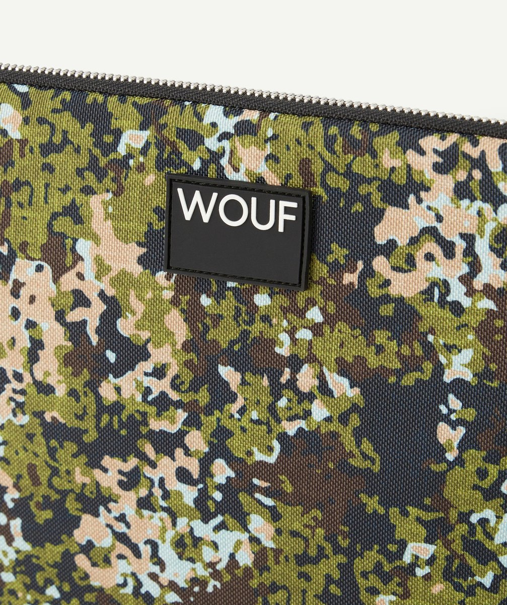 WOUFHOUSSE POUR TABLETTE IMPRIMÉE KAKI ET ROSE
