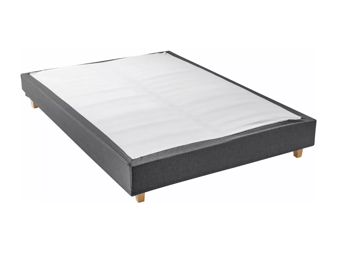 Cache-sommier Anthracite LEAVE - Someo 140x190 cm