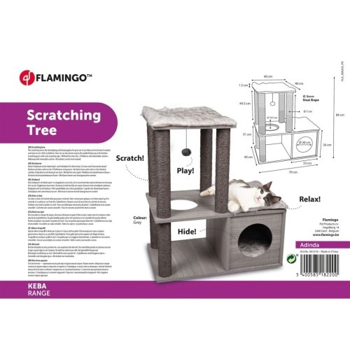 Arranhador para Gatos Flamingo Adinda Cinza