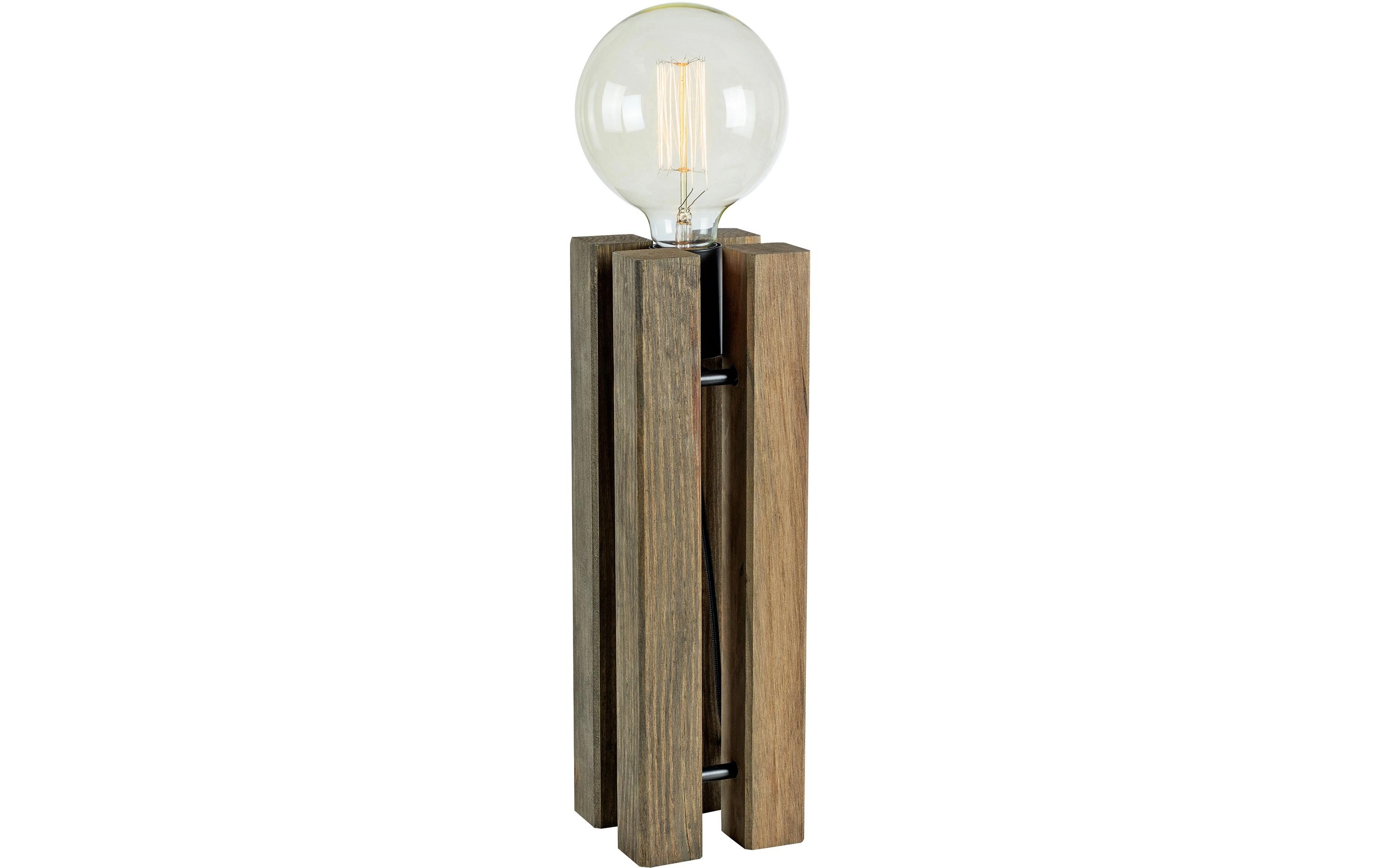 Tischleuchte Lodge 36 cmTischlampe aus gebeiztem Holz