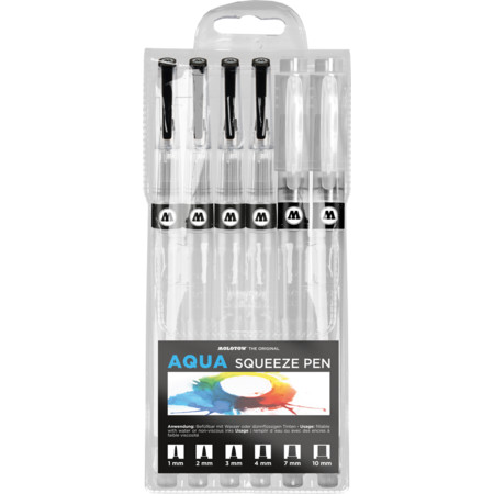 Molotow Aqua Squeeze Pen Basic-Set 2 6er-Etui by MolotowLeermarker