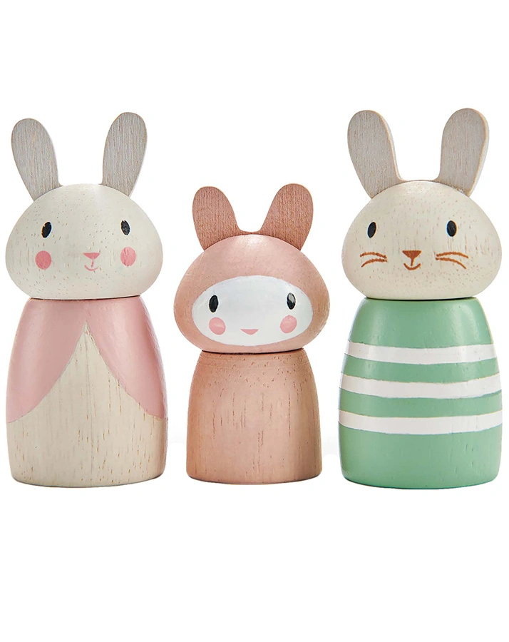 Spielfiguren HASENFAMILIE 3-teilig aus Holz