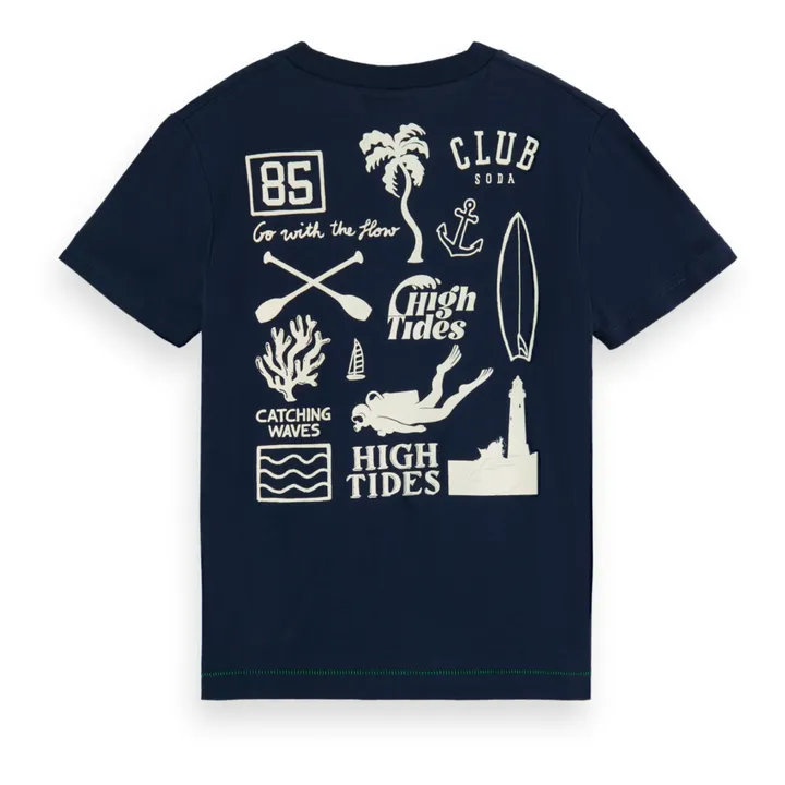 Scotch & Soda T-shirt Club Soda | Bleu nuit