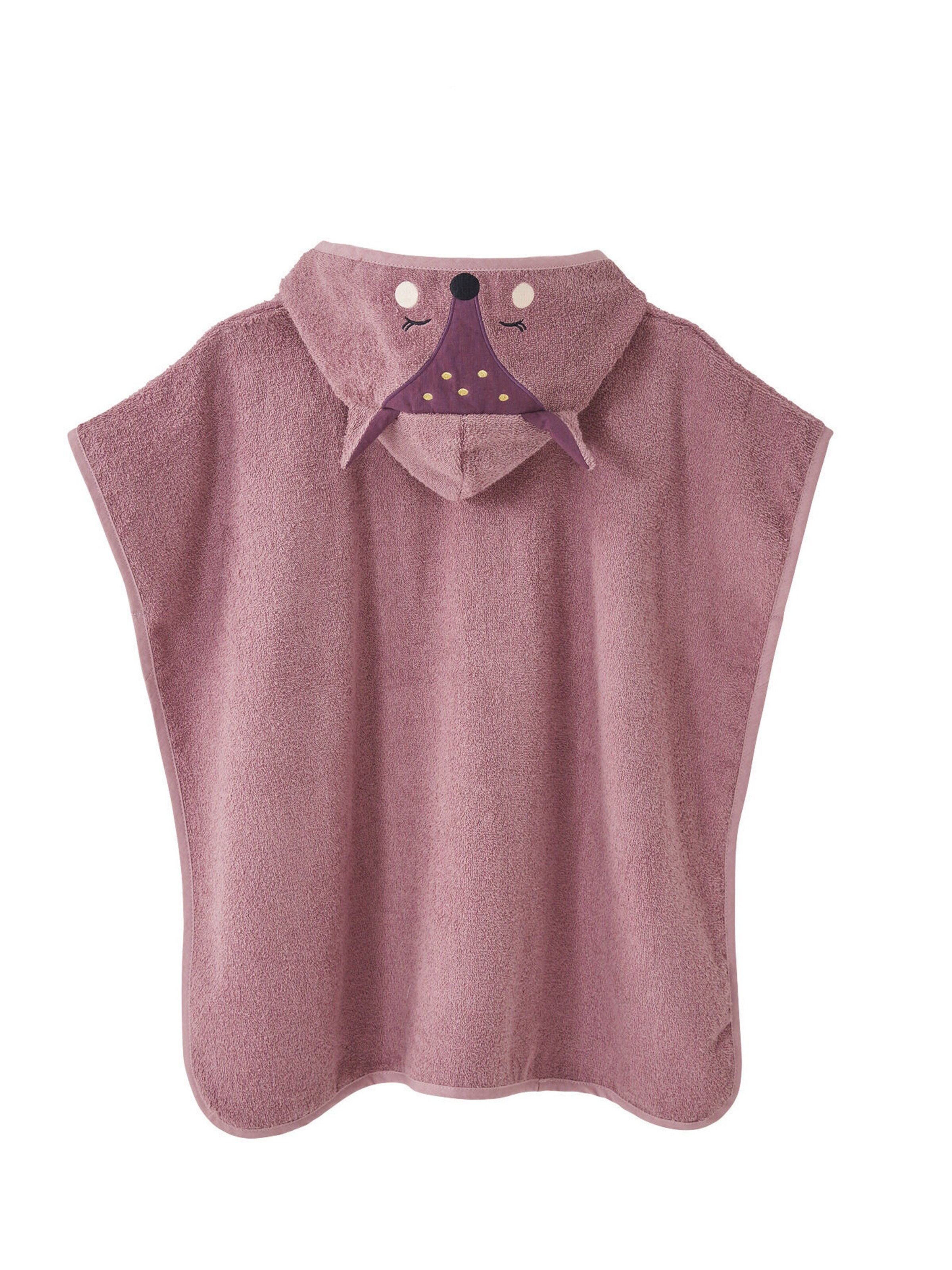 Vertbaudet Kinder Bade-Poncho REH, Reh-Kostüm violett