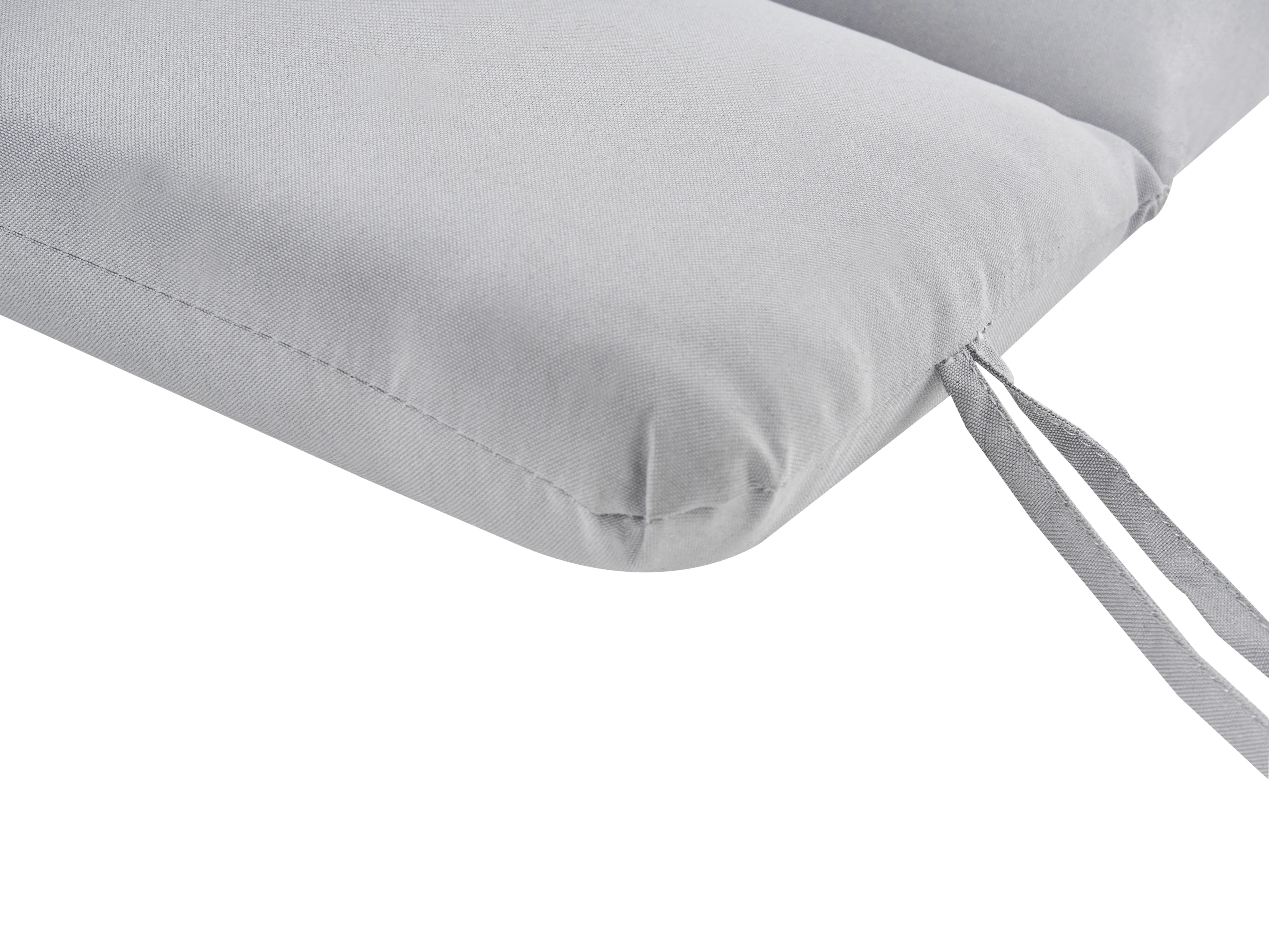 Ligstoel met kussen BRESCIA PREMIUM Acaciahout Lichtgrijs