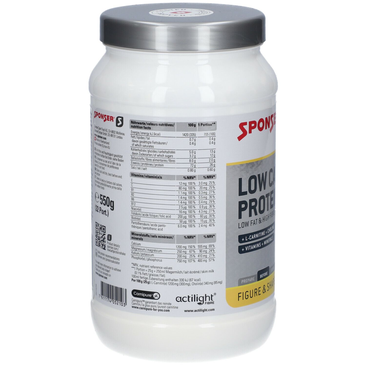 SPONSER® LOW CARB PROTEIN SHAKE, Vanilla