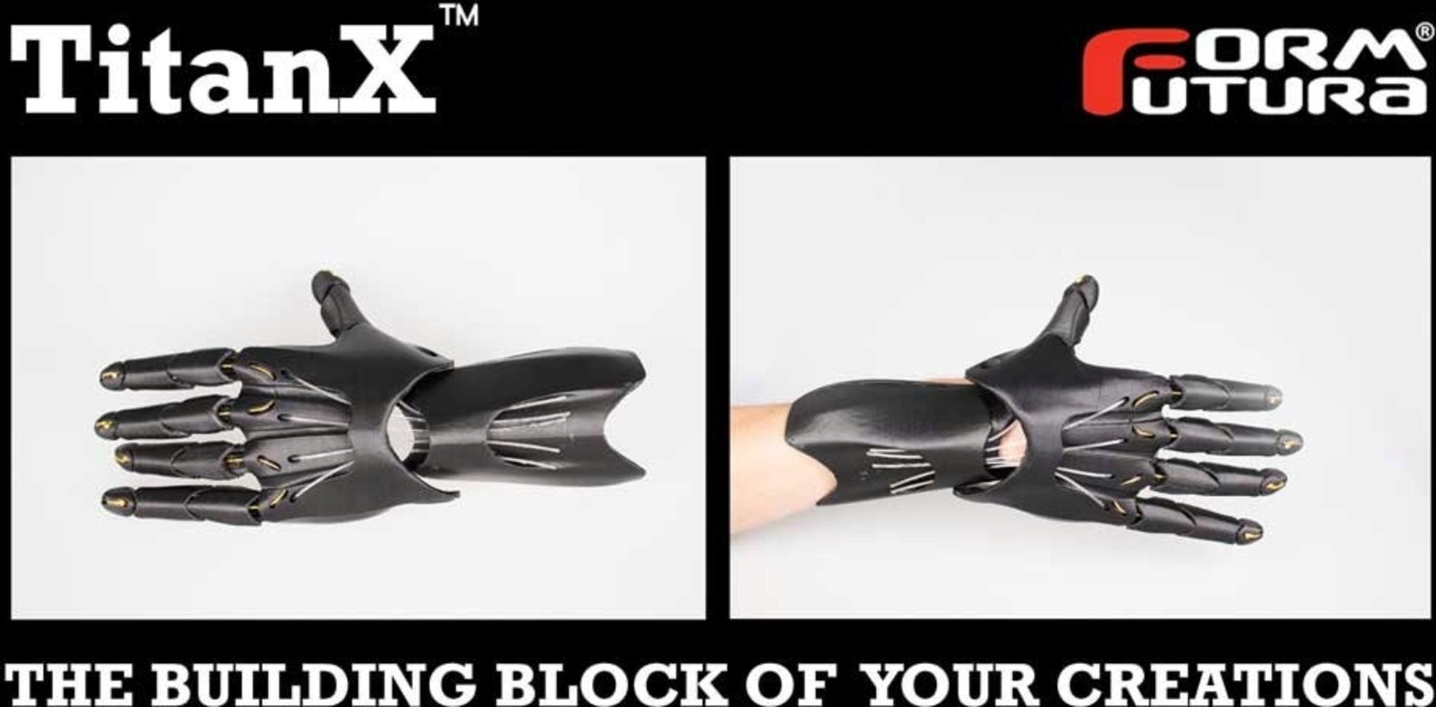 FormFutura  TitanX™ Black, 1,75 mm / 750 g    Modifiziertes ABS für High-Performance Anwendungen in Schwarz