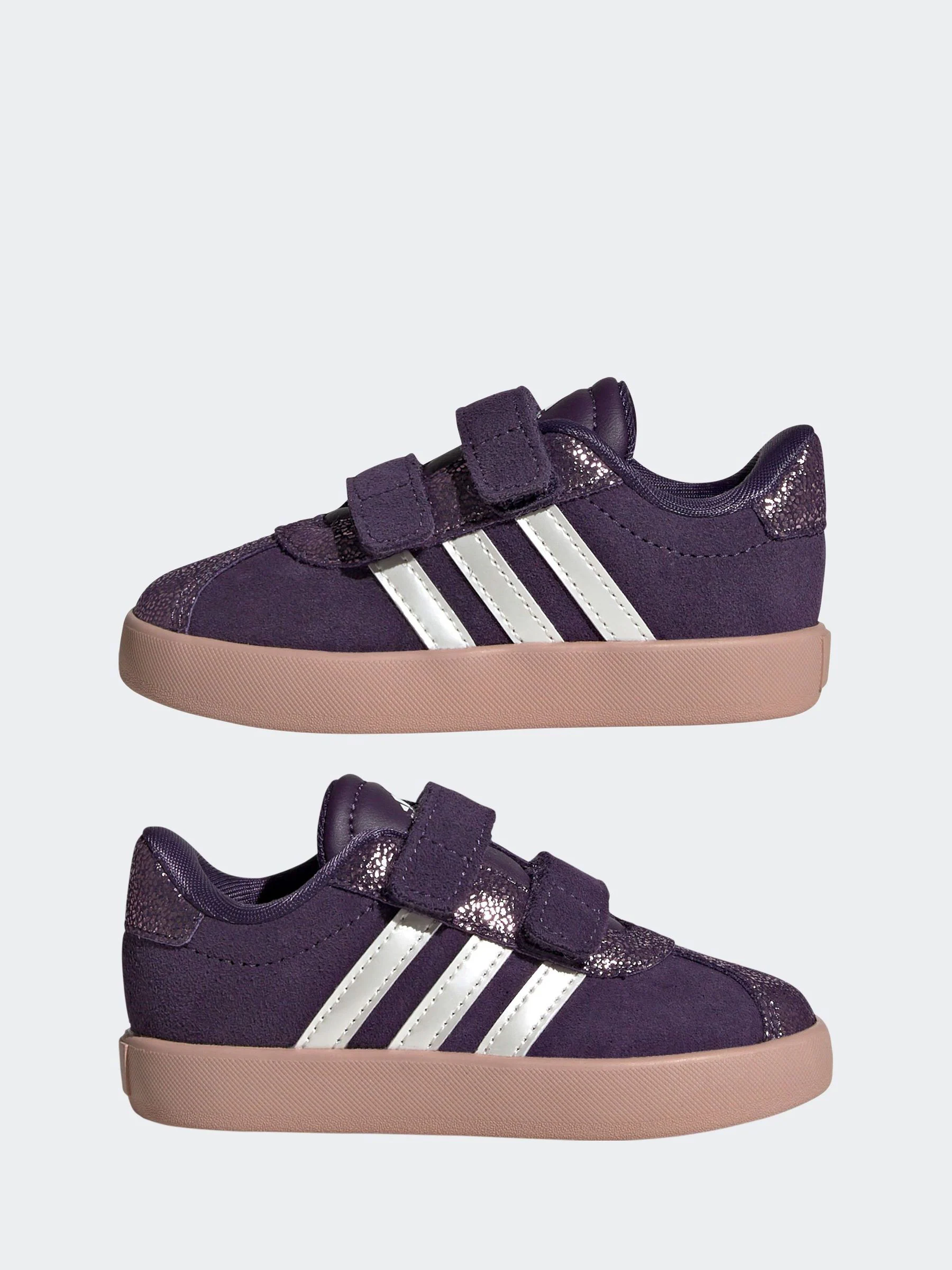 Paars - adidas Vl Court 3.0 Hook and Loop sneakers voor kinderen