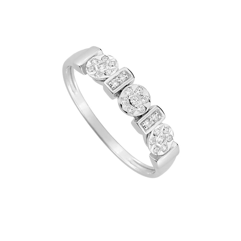 Bague Femme - Or 18 Carats - Diamant 0,1 Carats