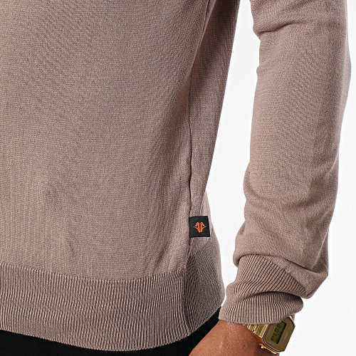Pull Col Roulé AVR-176 Marron Clair