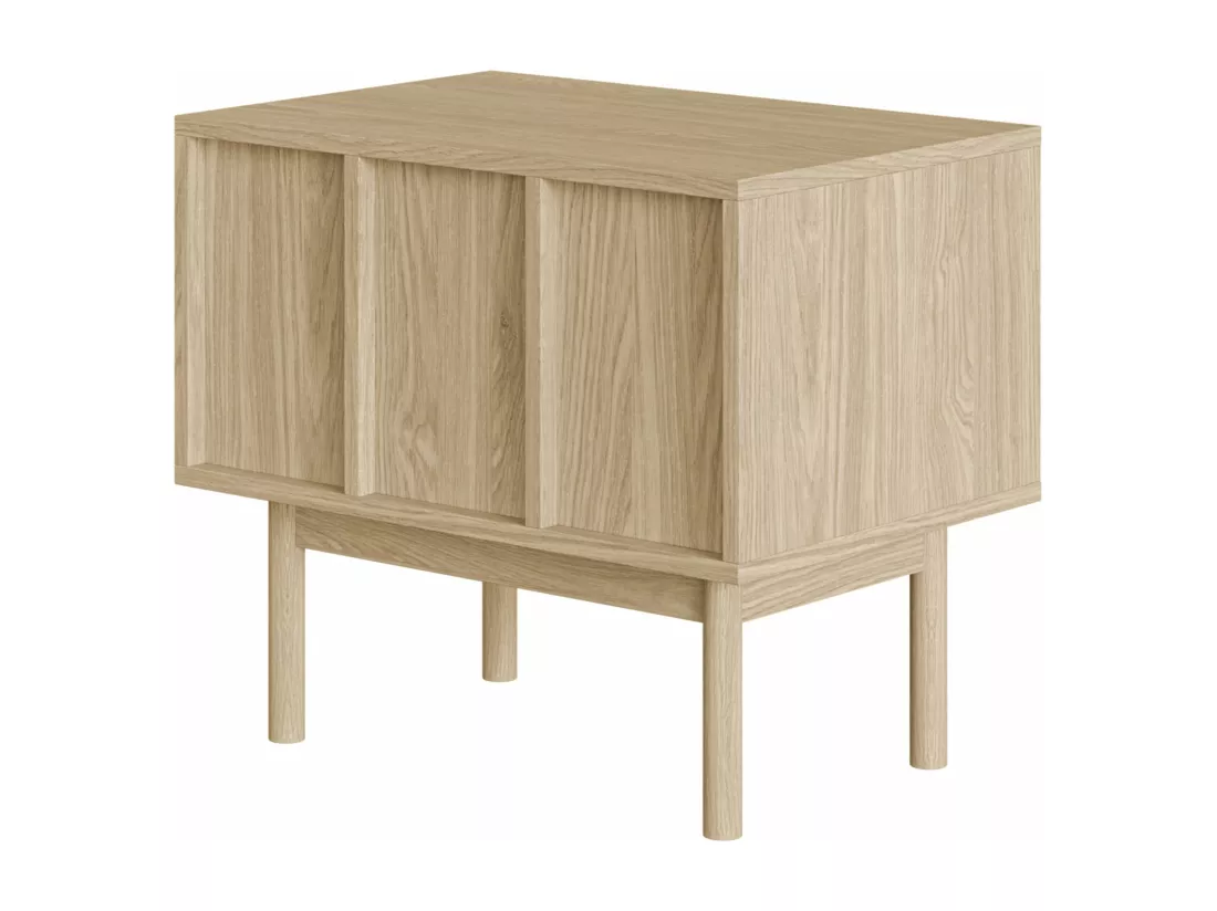 Table de chevet - avec tiroir - couleur de bois chêne huilé - NEKSTO