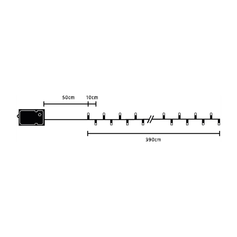 Batteridrevet lysslynge LED 3,9 m IP44