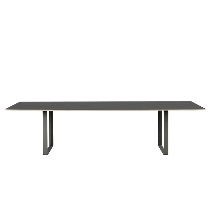 Muuto - 70/70 Esstisch, 295 x 108 cm, schwarz (Linoleum)