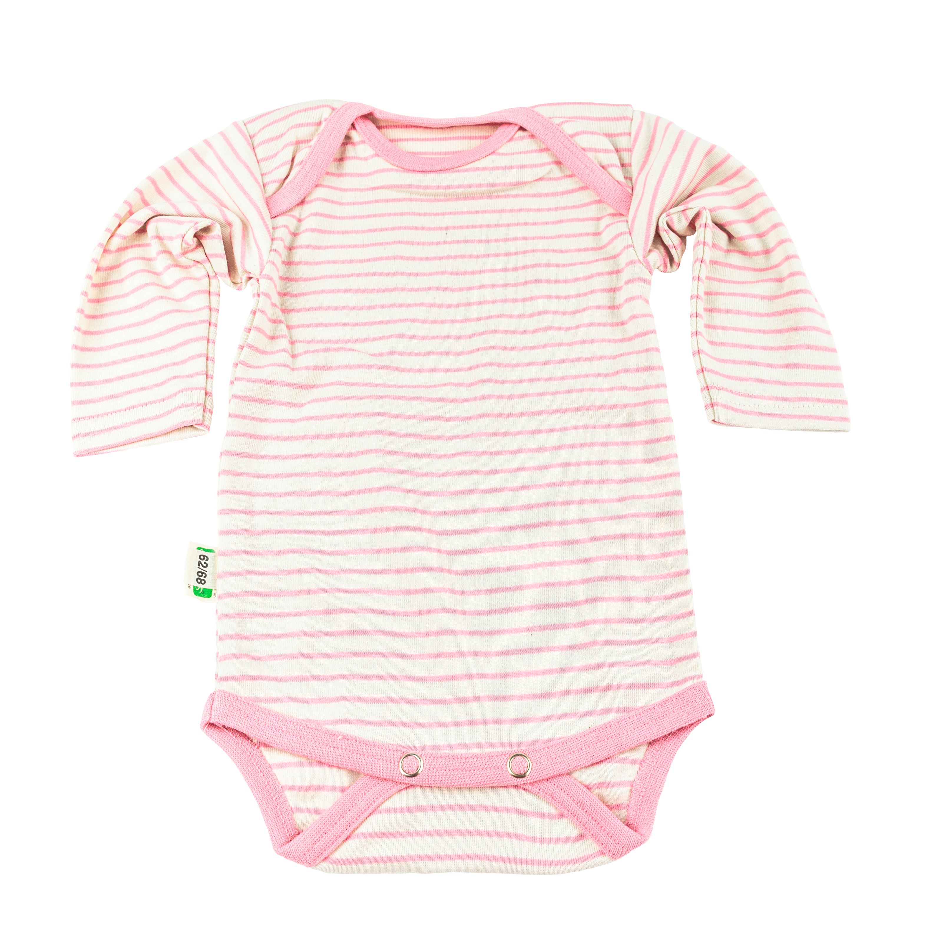 Lotties Rosa Geringelter Langarm Body
