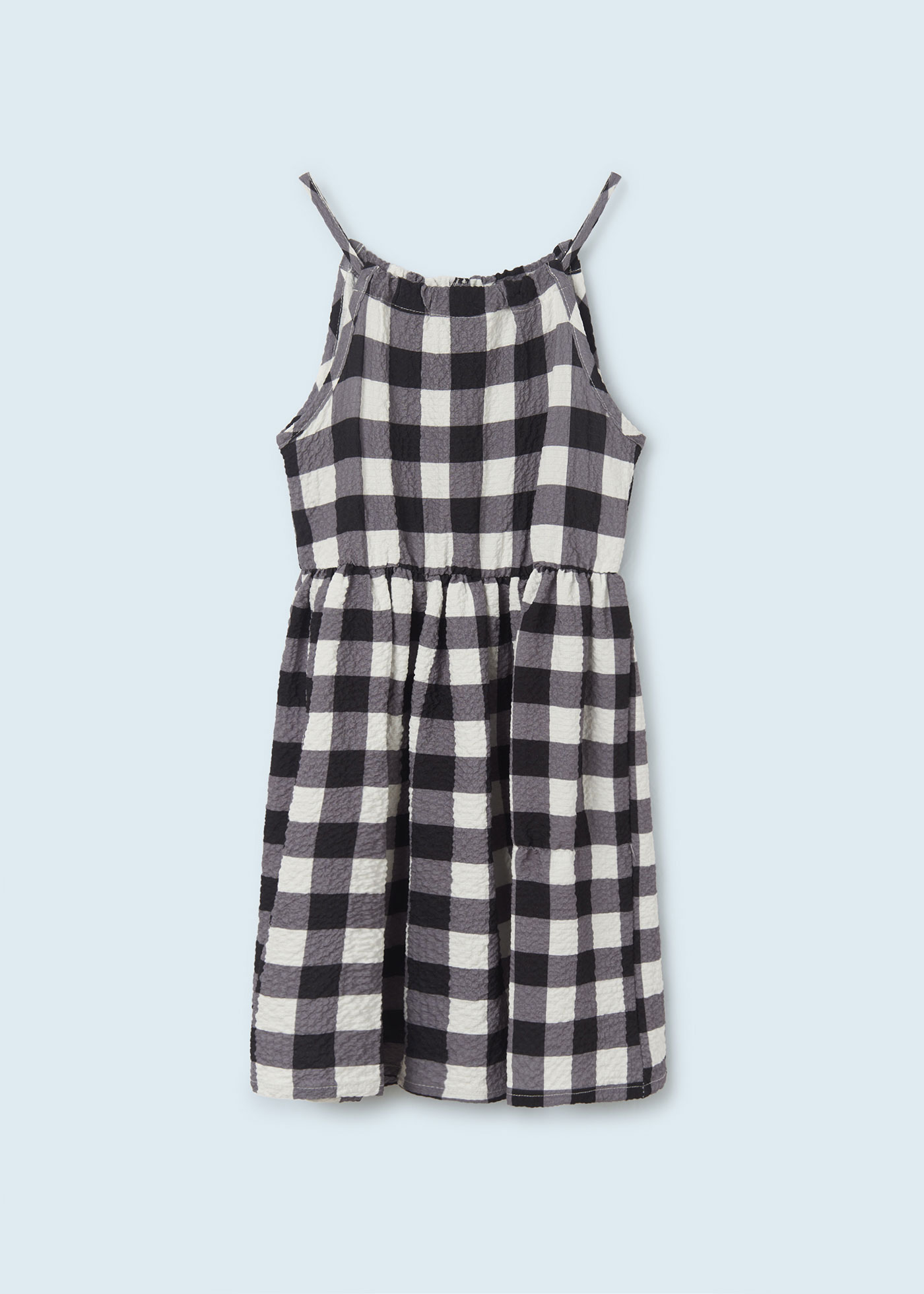 Vestido estampado com detalhe vazado para meninas