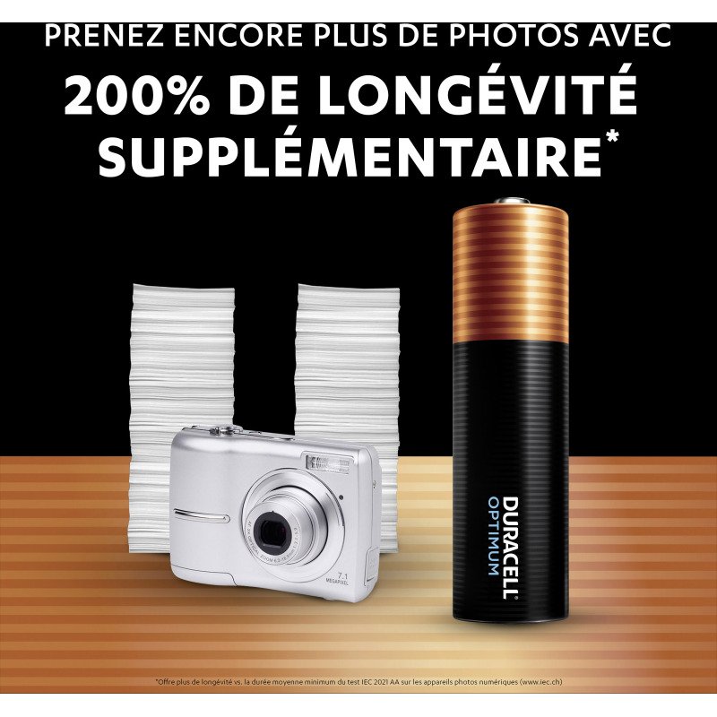 Duracell Optimum - Pack de 8 piles Alcalines AA/LR06 - 1,5V